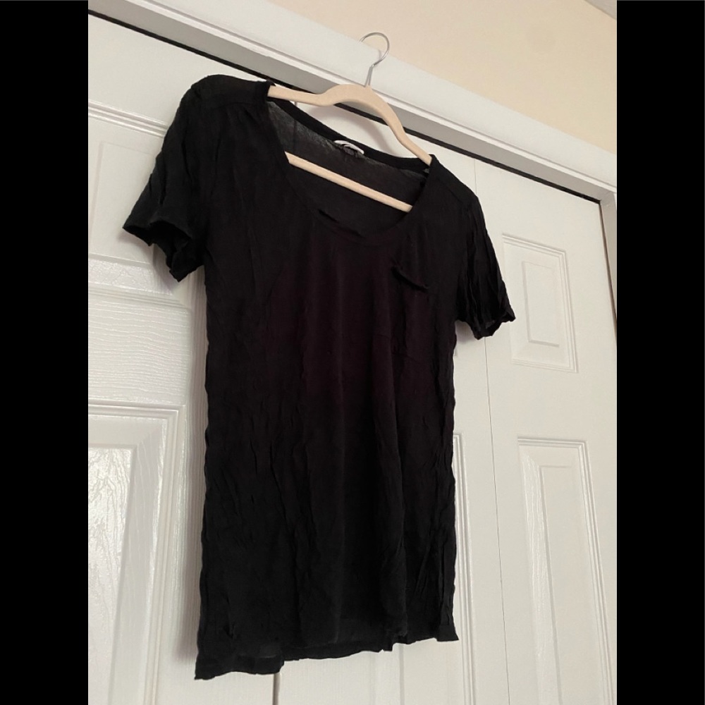 Club Monaco black scoop cotton T